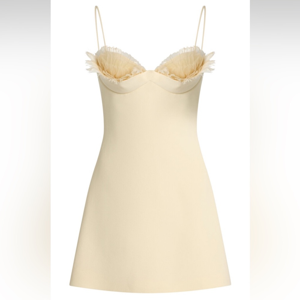 David Koma Balconette Feather/Tulle Mini Dress - Picture 8 of 9